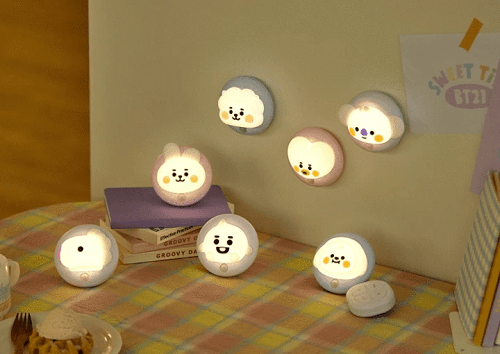 BT21 X ROYCHE BABY SENSOR MOOD LAMP 7 PIECE SET