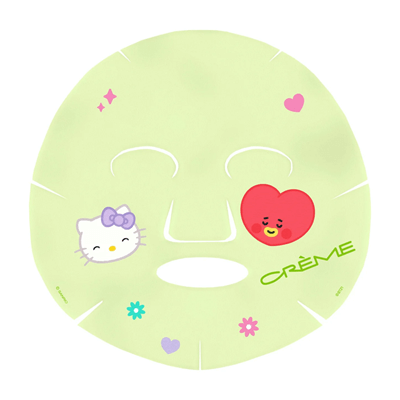 THE CRÈME SHOP X HELLO KITTY & BT21 PRINTED ESSENCE SHEET MASK (CHEEKY CALM)