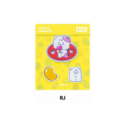 BT21 OFFICIAL JELLY CANDY ACRYLIC PINBADGE