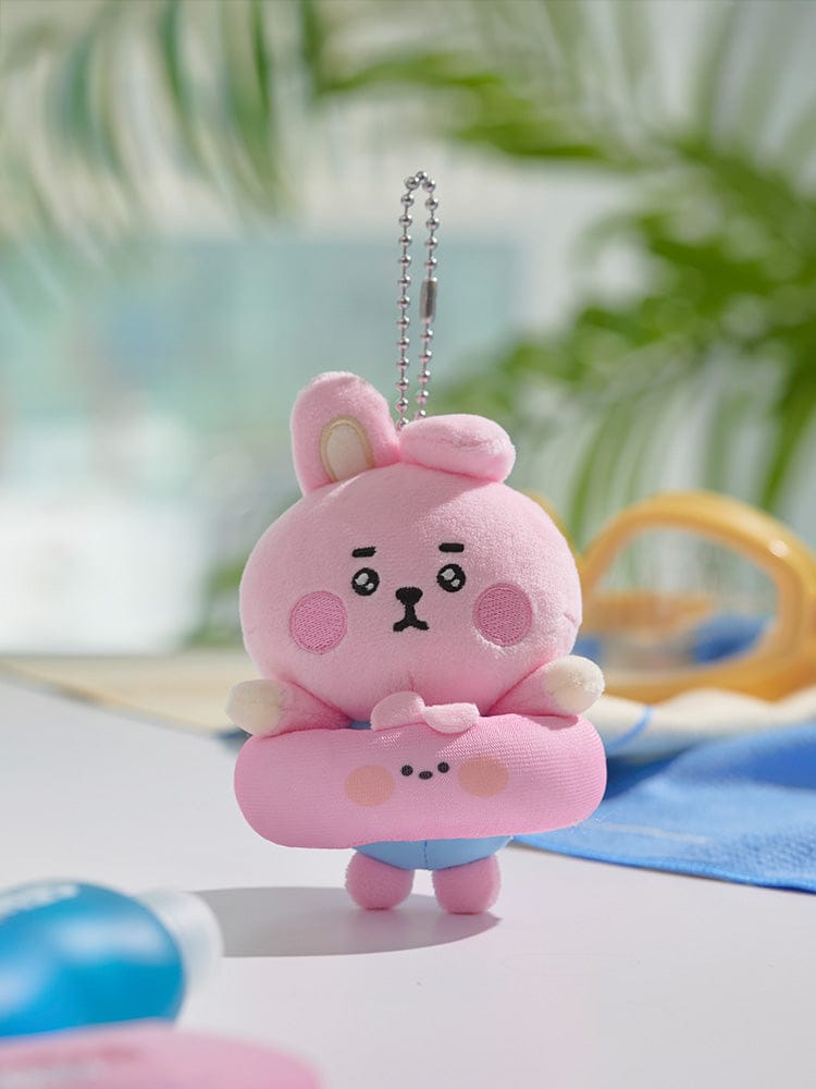 BT21 OFFICIAL BASIC SUMMER PLUSH KEYRING - COOKY