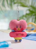 BT21 OFFICIAL BASIC SUMMER PLUSH KEYRING - TATA