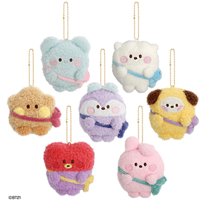 BT21 OFFICIAL MININI PLUSH KEYRING  PONPON-ENJOY