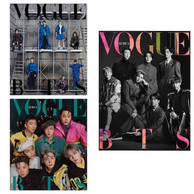 BTS VOGUE KOREA JANUARY 2022 MAGAZINE | 3 MAGAZINE SET
