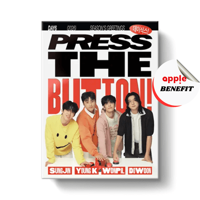 DAY6 2026 SEASON'S GREETINGS  [PRESS THE BUTTON]    |    KPOP USA APPLE OFFICIAL PHOTOCARD SET