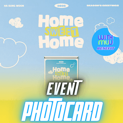 HA SUNG WOON 2026 SEASON'S GREETINGS  [HOME SWEET HOME]      |  KPOP USA WITHMUU OFFICIAL PHOTOCARD (RANDOM 1 OUT OF 3)