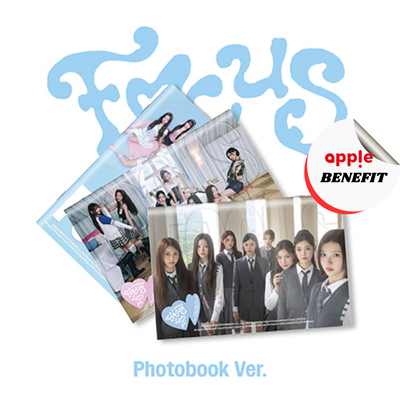 HEARTS2HEARTS 1ST MINI ALBUM  FOCUS   (PHOTOBOOK VER.)  -  3 ALBUMS SET   |  KPOP USA APPLE OFFICIAL  PHOTOCARD  (RANDOM 1 OUT OF 8)