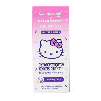 THE CRÈME SHOP X HELLO KITTY  CELEBARTE [SHEA BUTTER & VITAMIN E]  MOISTURIZING HAND CRÈME  (BIRTHDAY CAKE)