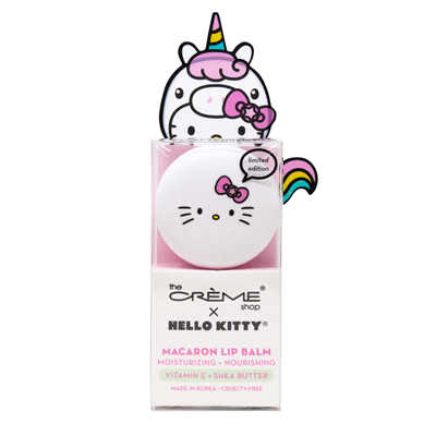 THE CRÈME SHOP X HELLO KITTY  [VITAMIN E & SHEA BUTTER]  MACARON LIP BALM  (SWEET SPRINKLES)