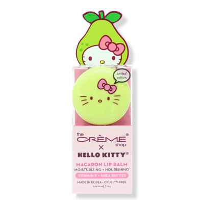 THE CRÈME SHOP X HELLO KITTY  [VITAMIN E & SHEA BUTTER]  MACARON LIP BALM  (JUICY PEAR)
