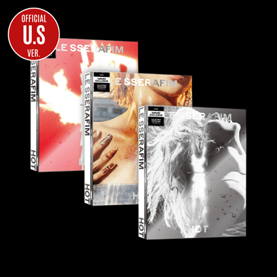 LE SSERAFIM  5TH MINI ALBUM HOT  (U.S VER)  HELLO82  [POP-UP EXCLUSIVE]   |  INCLUDES HELLO82 EXCLUSIVE U.S PHOTOCARD (RANDOM 1 OUT OF 5) +  U.S RETAIL EXCLUSIVE PHOTOCARD