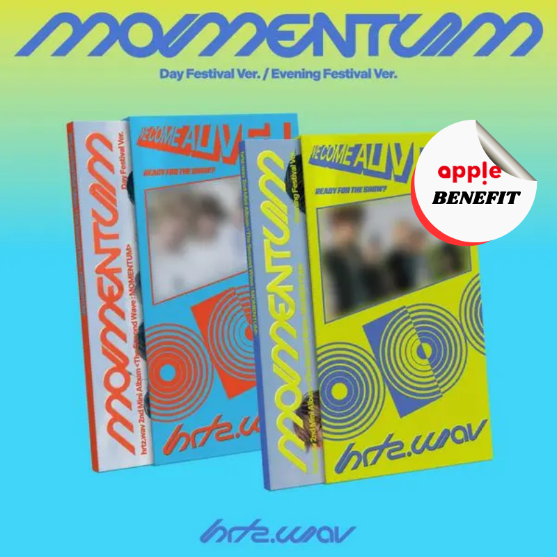 hrtz.wav 2ND MINI ALBUM The Second Wave : MOMENTUM   -  2 ALBUMS SET  |   KPOP USA APPLE OFFICIAL PHOTOCARD  (RANDOM 1 OUT OF 5)     [PRE]