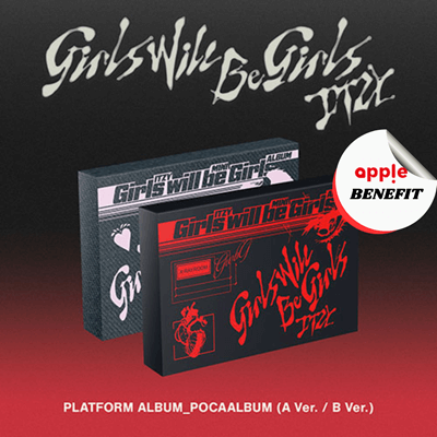ITZY ALBUM GIRLS WILL BE GIRLS  (PLATFORM ALBUM_POCAALBUM)     |  KPOP USA APPLE OFFICIAL  PHOTOCARD  (RANDOM 1 OUT OF 5)