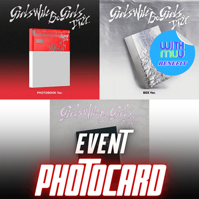 ITZY ALBUM GIRLS WILL BE GIRLS   (PHOTOBOOK + BOX + FOLDER ) -  3 ALBUMS SET    |  KPOP USA WITHMUU OFFICIAL  PHOTOCARD  (RANDOM 1 OUT OF 5)    + ADDED MAKING IMAGE PHOTOCARD SET  [SET ONLY]