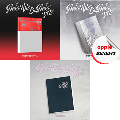 ITZY ALBUM GIRLS WILL BE GIRLS   (PHOTOBOOK + BOX + FOLDER ) -  3 ALBUMS SET    |  KPOP USA APPLE OFFICIAL  PHOTOCARD  (RANDOM 1 OUT OF 5)  + ADDED MAKING IMAGE PHOTOCARD SET  [SET ONLY]