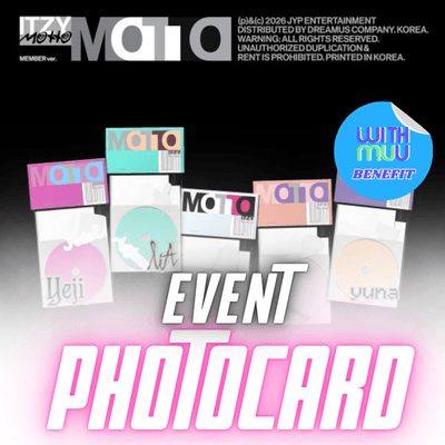 ITZY ALBUM MOTTO  (MEMBER VER.)   |  KPOP USA WITHMUU OFFICIAL PHOTOCARD (RANDOM 1 OUT OF 5)