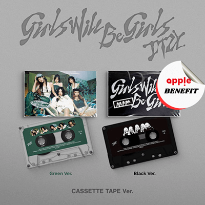 ITZY ALBUM GIRLS WILL BE GIRLS  (CASSETTE TAPE VER.)    |  KPOP USA APPLE OFFICIAL  PHOTOCARD  (RANDOM 1 OUT OF 5)