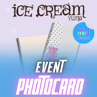 ITZY YUNA 1ST MINI ALBUM ICE CREAM  (PHOTOBOOK VER.)   |   KPOP USA WITHMUU OFFICIAL PHOTOCARD (RANDOM 1 OUT OF 2)