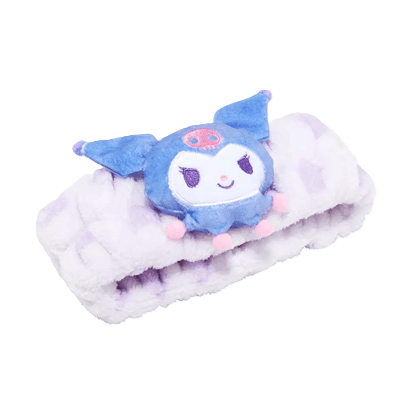 THE CRÈME SHOP X KUROMI [PLUSH SPA HEADBAND] 3D TEDDY HEADBAND