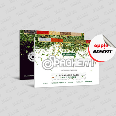LE SSERAFIM 1ST SINGLE ALBUM SPAGHETTI   (WEVERSE ALBUM VER.)   -  2 ALBUMS SET    |  KPOP USA APPLE OFFICIAL  HAND MIRROR  (RANDOM 1 OUT OF 5)