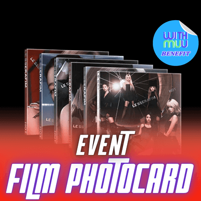 LE SSERAFIM  5TH MINI ALBUM HOT  (COMPACT VER.)    |    KPOP USA WITHMUU OFFICIAL SPECIAL FILM PHOTOCARD  (RANDOM 1 OUT OF 5)