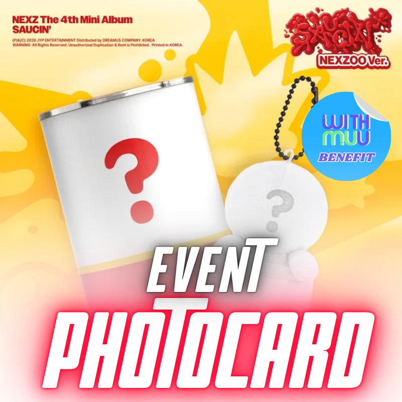 NEXZ 4TH MINI ALBUM SAUCIN'   (NEXZOO VER.)    |  KPOP USA WITHMUU OFFICIAL PHOTOCARD  (RANDOM 1 OUT OF 7)    [PRE]