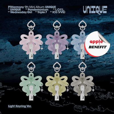 P1HARMONY 9TH MINI ALBUM UNIQUE   (LIGHT KEYRING VER.)   |   KPOP USA APPLE OFFICIAL  PHOTOCARD C (RANDOM 1 OUT OF 6)