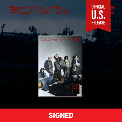 P1HARMONY 9TH MINI ALBUM UNIQUE   (U.S VER)   HELLO82 POP-UP EXCLUSIVE  [RANDOM MEMBER SIGNED ALBUM]  |   INCLUDES  U.S EXCLUSIVE PHOTOCARD (RANDOM 1 OUT OF 6)