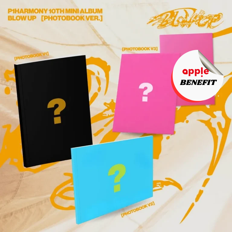 P1HARMONY 10TH MINI ALBUM BLOW UP  (PHOTOBOOK VER.)   -  3  ALBUMS SET   |   APPLE OFFICIAL PHOTOCARD A  (RANDOM 1 OUT OF 6)      [PRE]