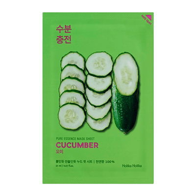 HOLIKA HOLIKA PURE ESSENCE  CUCUMBER MASK     (1 SHEET)