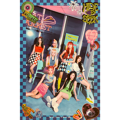 PURPLE KISS HIDE & SEEK 2ND MINI ALBUM POSTER |  VERSION A