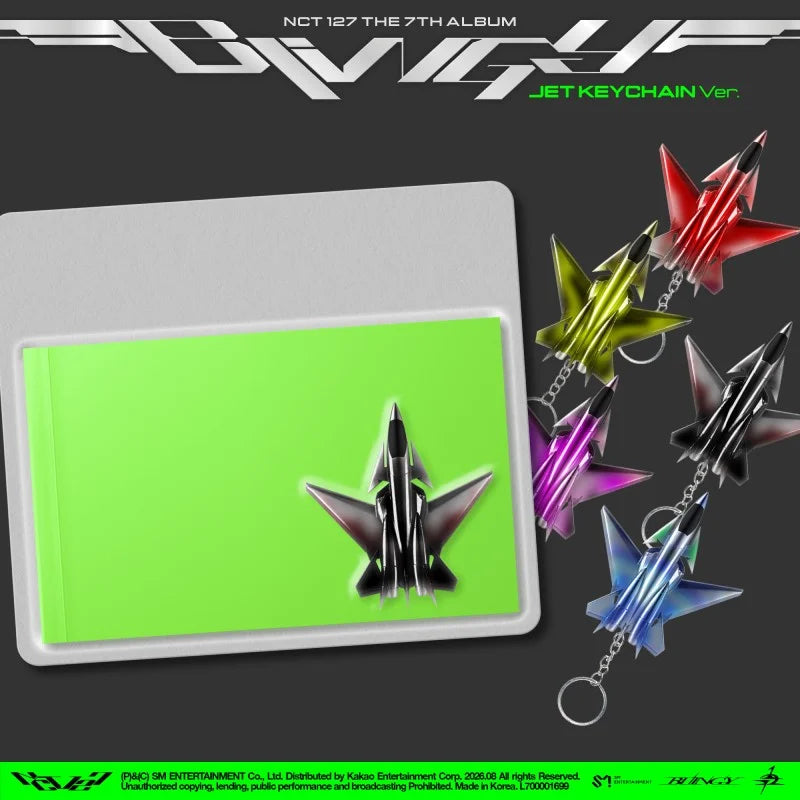 NCT 127 THE 7TH ALBUM BLINGY   (JET KEYCHAIN VER.)   |  5 ALBUMS SET   [PRE]