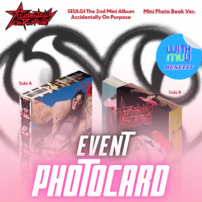 RED VELVET SEULGI 2ND MINI ALBUM ACCIDENTALLY ON PURPOSE  (MINI PHOTO BOOK VER.)     |    KPOP USA  KPOP USA WITHMUU OFFICIAL PHOTOCARD C VER.
