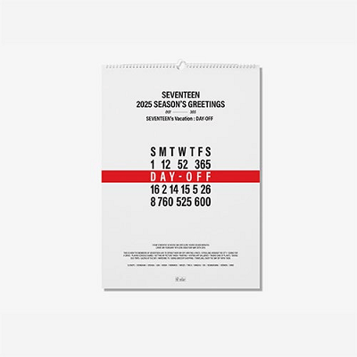 SEVENTEEN 2025 SEASON'S GREETINGS  (WALL CALENDAR)