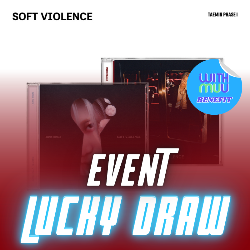 [LUCKY DRAW]    SHINEE TAEMIN ALBUM PHASE I: Soft Violence  (JEWEL VER.)    -  2 ALBUMS SET     |  KPOP USA WITHMUU OFFICIAL PHOTOCARD (RANDOM 1 OUT OF 3)       [PRE]