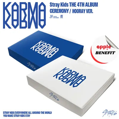 STRAY KIDS 4TH ALBUM KARMA     |  KPOP USA APPLE OFFICIAL  PHOTOCARD (RANDOM 1 OUT OF 8)