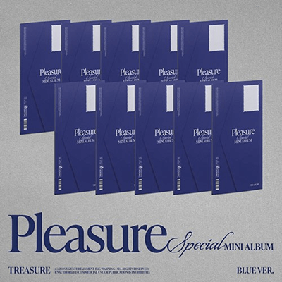 TREASURE SPECIAL MINI ALBUM PLEASURE  (BLUE VER.)    |  KPOP USA APPLE OFFICIAL PHOTOCARD (RANDOM 1 OUT OF 10)