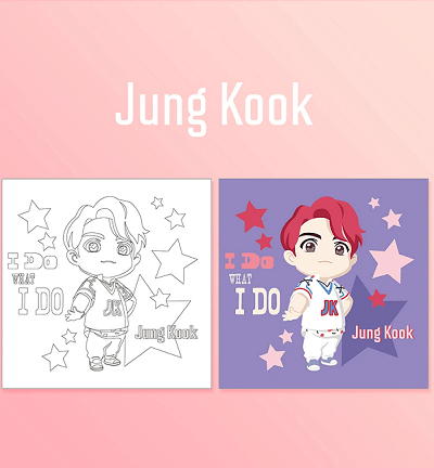 BTS TINYTAN CHARACTER DIY PAINTING SET