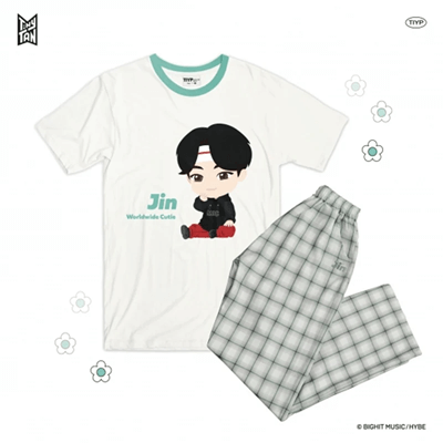 BTS TINYTAN X TIYP  OFFICIAL  [CHECK PAJAMA SET]