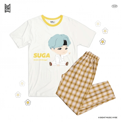 BTS TINYTAN X TIYP  OFFICIAL  [CHECK PAJAMA SET]