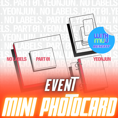 TXT YEONJUN ALBUM NO LABELS: PART 01    |  KPOP USA WITHMUU OFFICIAL  MINI PHOTOCARD  (RANDOM 1 OUT OF 3)