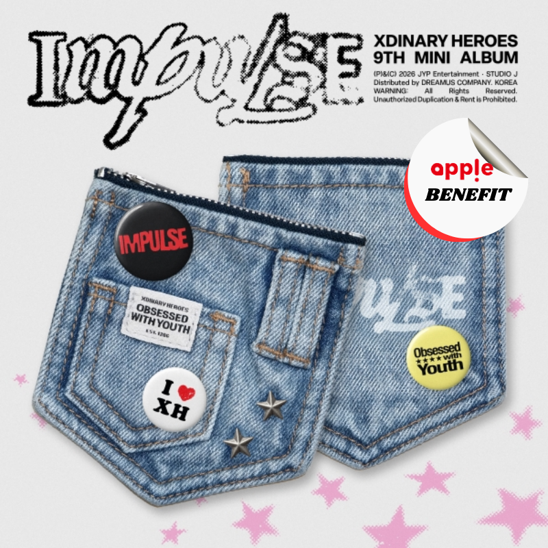 XDINARY HEROES 9TH MINI ALBUM IMPULSE  (DENIM POUCH VER.)   |   KPOP USA APPLE OFFICIAL  PHOTOCARD (RANDOM 1 OUT OF 5)      [PRE]