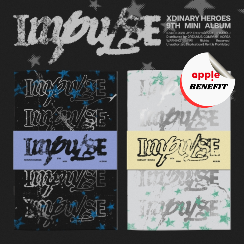 XDINARY HEROES 9TH MINI ALBUM IMPULSE  (PHOTOBOOK VER.)   -  2 ALBUMS SET  |   KPOP USA APPLE OFFICIAL  PHOTOCARD (RANDOM 1 OUT OF 5)     [PRE]