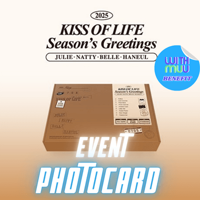 KISS OF LIFE  2025 SEASON'S GREETINGS    |  KPOP USA WITHMUU OFFICIAL PHOTOCARD (RANDOM 1 OUT OF 4)